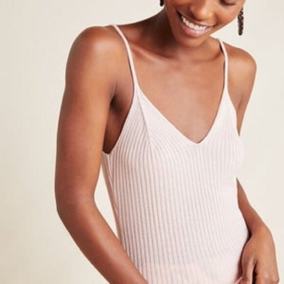 Anthropologie‎ Ribbed Knit Camisole Pink XS - Picture 2 of 6